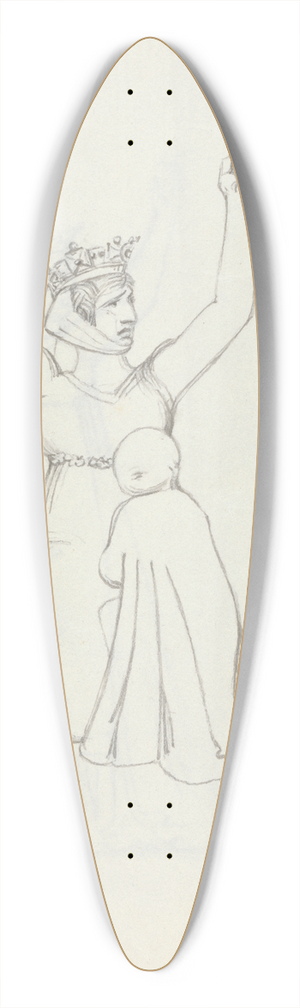 John Flaxman - Mrs. Siddons kneeling with arms raised over her head, hands are curled into fist 39.3 inch art pintail longboard deck