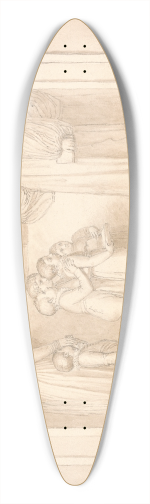 John Flaxman - Study for a Monument to the Reverend John Clowes 39.3 inch art pintail longboard deck