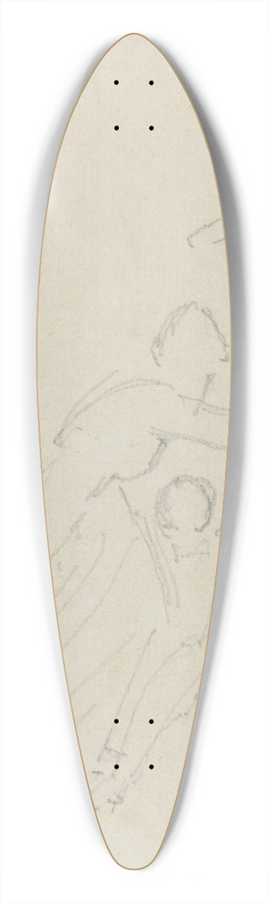 John Flaxman - Study for The Fury of Athamas 39.3 inch art pintail longboard deck