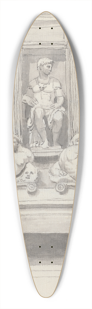 John Flaxman - Tomb of Giuliano de Medici, Church of San Lorenzo, Florence 39.3 inch art pintail longboard deck