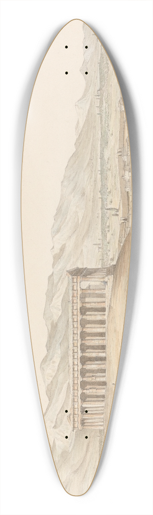 John Foster - Temple of Theseus, Athens 39.3 inch art pintail longboard deck John Foster - Temple of Theseus, Athens 39.3 inch art pintail longboard deck