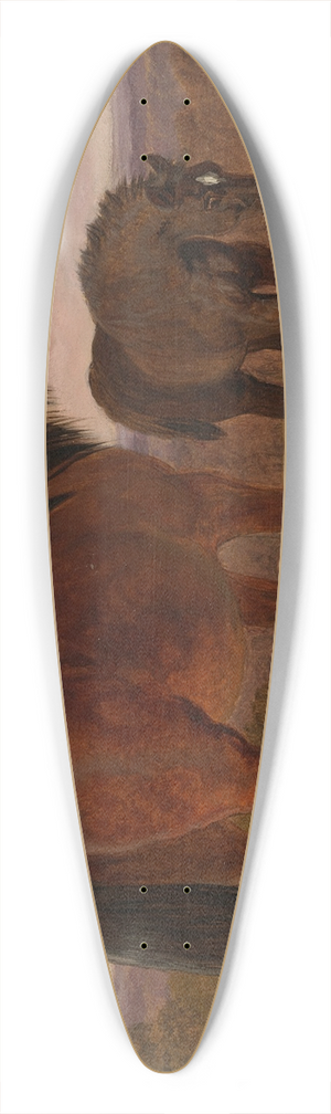 John Frederick Herring Snr. - A mare and foal in a landscape 39.3 inch art pintail longboard deck John Frederick Herring Snr. - A mare and foal in a landscape 39.3 inch art pintail longboard deck