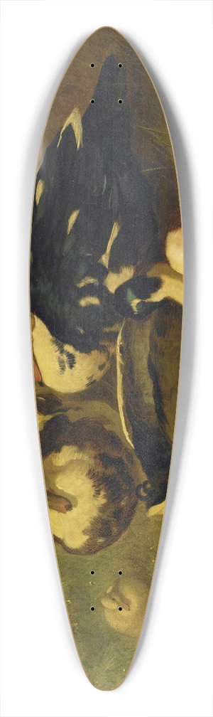 John Frederick Herring Snr. - Muscovy Ducks And Ducklings 39.3 inch art pintail longboard deck John Frederick Herring Snr. - Muscovy Ducks And Ducklings 39.3 inch art pintail longboard deck