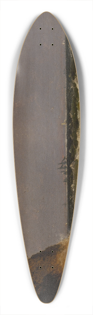 John Frederick Kensett - Near Newport, Rhode Island 39.3 inch art pintail longboard deck