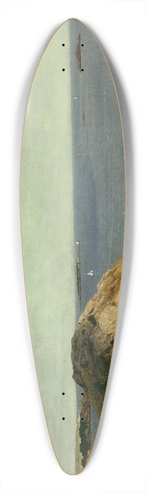 John Frederick Kensett - Rocky Coast 39.3 inch art pintail longboard deck