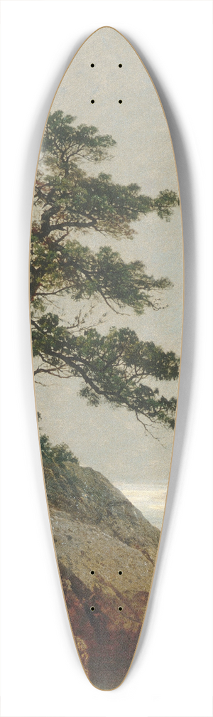 John Frederick Kensett - The Old Pine, Darien, Connecticut 39.3 inch art pintail longboard deck