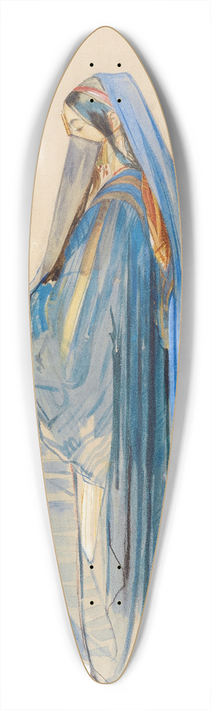 John Frederick Lewis - A Young Turkish Woman 39.3 inch art pintail longboard deck
