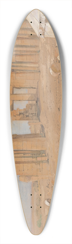 John Frederick Lewis - The Ramesseum at Thebes 39.3 inch art pintail longboard deck