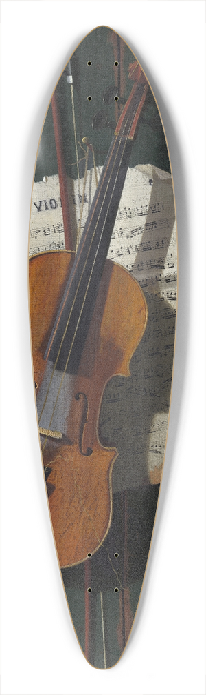 John Frederick Peto - The Old Violin 39.3 inch art pintail longboard deck