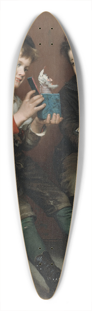 John George Brown - A Surprise Party 39.3 inch art pintail longboard deck