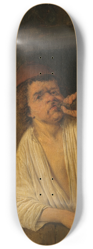 Adriaen van Ostade - A Baker Sounding his Horn 8.25 inch art skate deck