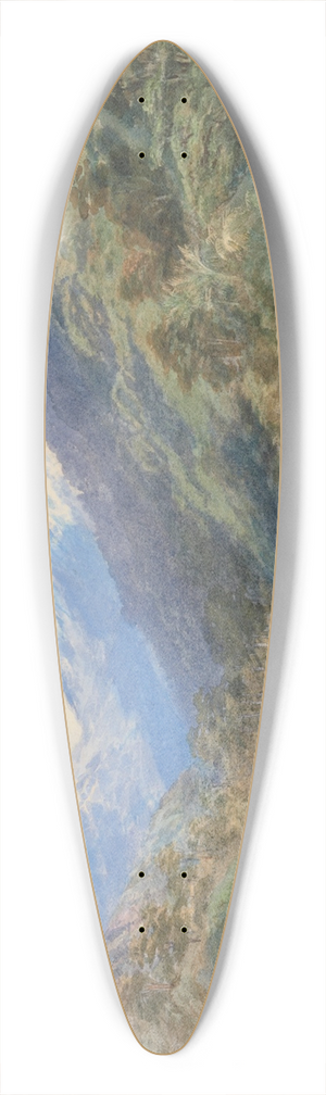 John Gully - Landscape, Southern Alps 39.3 inch art pintail longboard deck John Gully - Landscape, Southern Alps 39.3 inch art pintail longboard deck