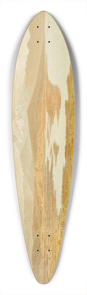 John Gully - Waimea Plains and cultivated country near Nelson 39.3 inch art pintail longboard deck