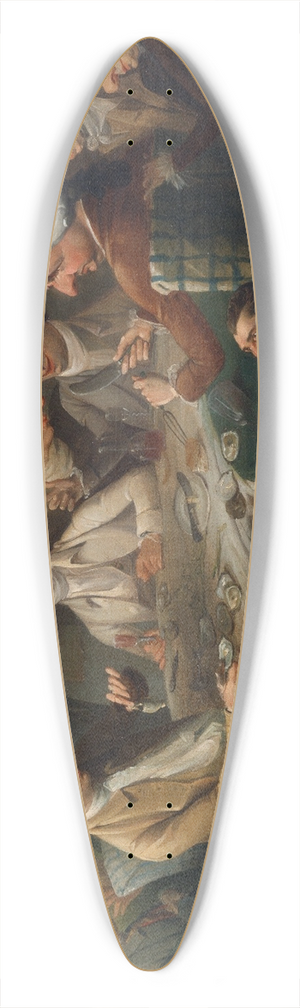 John Hamilton Mortimer - A Caricature Group 39.3 inch art pintail longboard deck