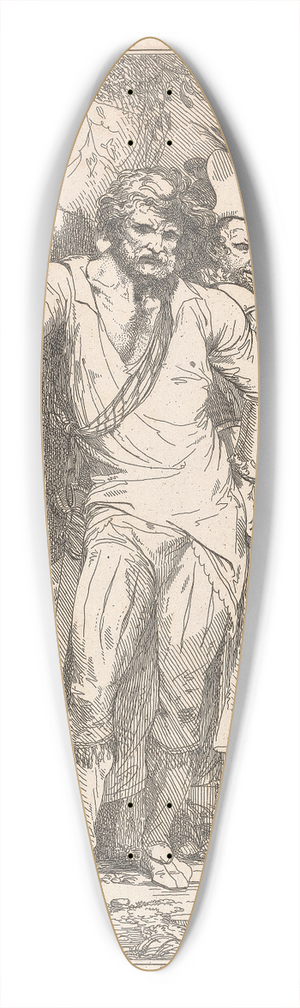 John Hamilton Mortimer - Banditti on the lookout 39.3 inch art pintail longboard deck