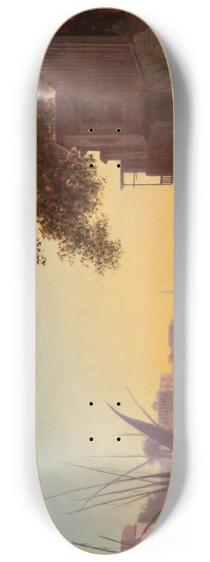 Charles Thodore Frre - Dhows on the Nile 8.25 inch art skate deck
