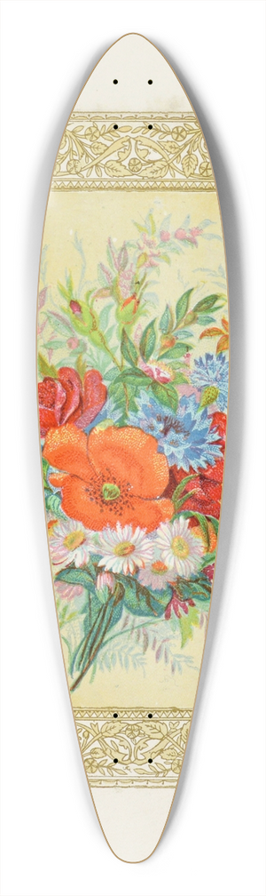 John Henry Ingram - Flora Symbolica 39.3 inch art pintail longboard deck