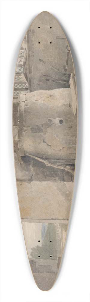 John Henry Mole - Study of a Cottage Interior 39.3 inch art pintail longboard deck