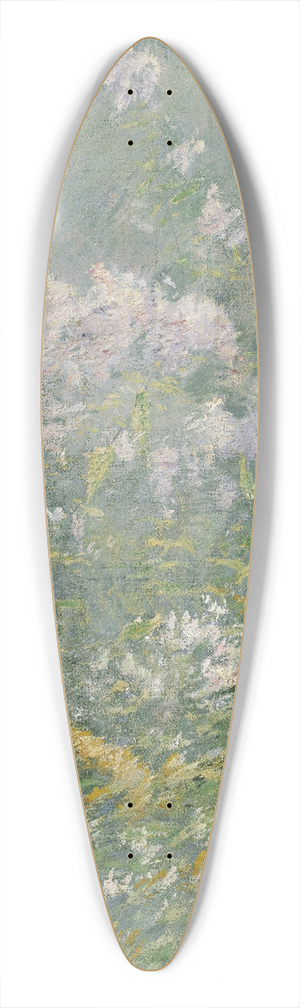 John Henry Twachtman - Meadow Flowers (Golden Rod and Wild Aster) 39.3 inch art pintail longboard deck