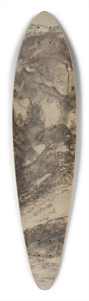 John Hoppner - Study of a Massive Rock 39.3 inch art pintail longboard deck