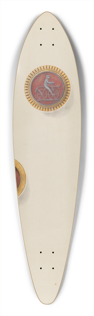 John H. Tercuzzi - Cuff Buttons 39.3 inch art pintail longboard deck