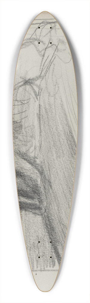 John La Farge - Studies for Emersons TheSphynx 39.3 inch art pintail longboard deck