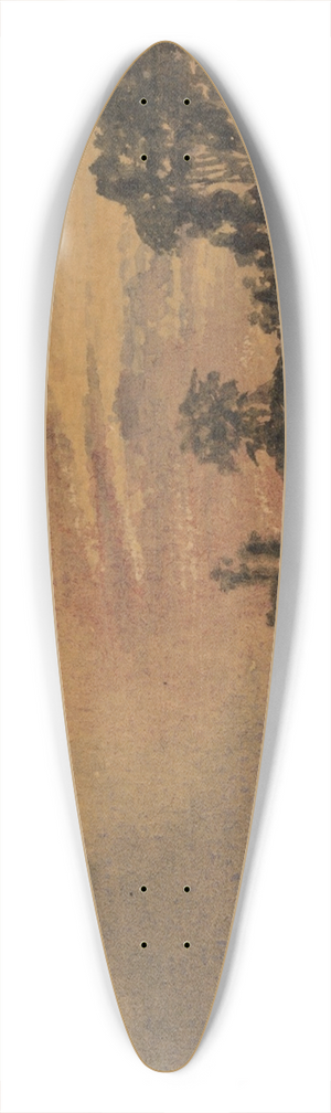 John La Farge - Sunset at RedSpring 39.3 inch art pintail longboard deck