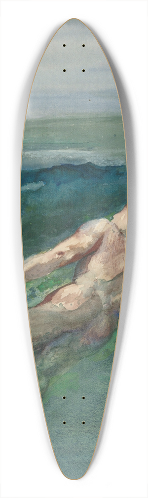 John La Farge - Swimmer 39.3 inch art pintail longboard deck