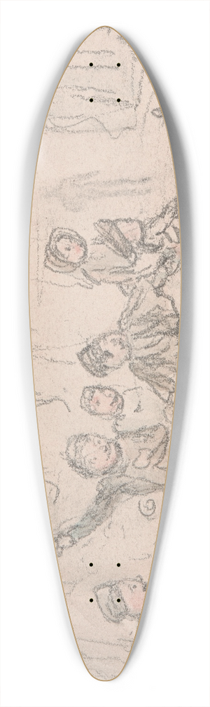 John Leech - Snowballing 39.3 inch art pintail longboard deck John Leech - Snowballing 39.3 inch art pintail longboard deck