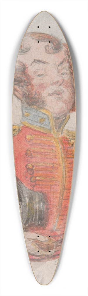 John Leech - The Captain on Full Pay 39.3 inch art pintail longboard deck John Leech - The Captain on Full Pay 39.3 inch art pintail longboard deck