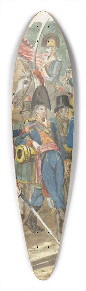 John Lewis Krimmel - Members of the City Troop and Other Philadelphia Soldiery 39.3 inch art pintail longboard deck