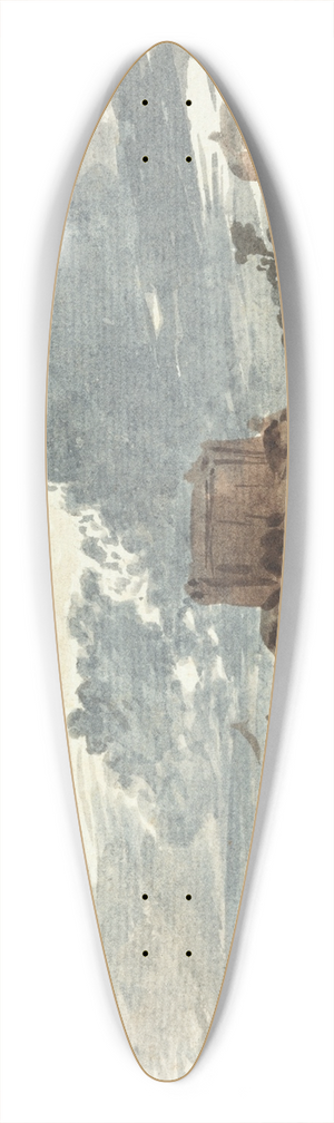 John Linnell - A View of the Fens 39.3 inch art pintail longboard deck