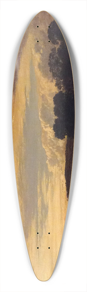 John Linnell - Evening, Storm Clearing Off 39.3 inch art pintail longboard deck