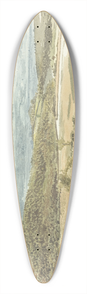 John Linnell - Landscape in North Wales 39.3 inch art pintail longboard deck
