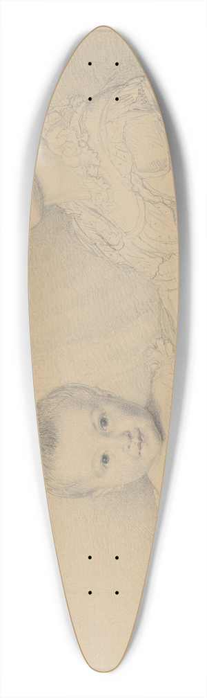 John Linnell - Portrait of a Mother and Child 39.3 inch art pintail longboard deck