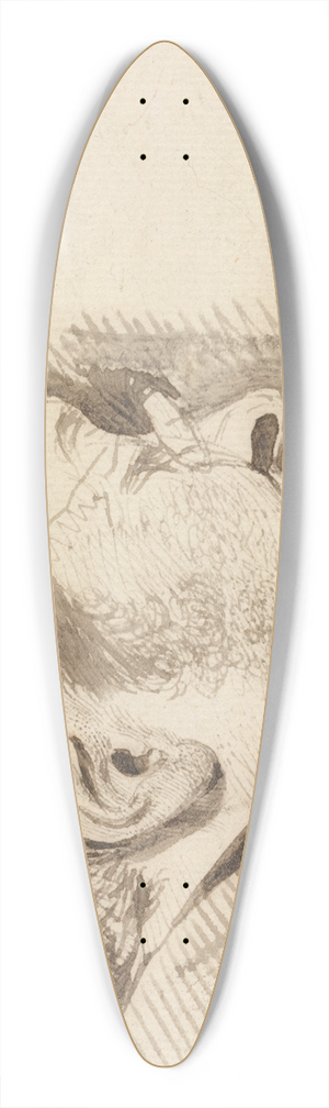 John Linnell - Thomas Palmer 39.3 inch art pintail longboard deck