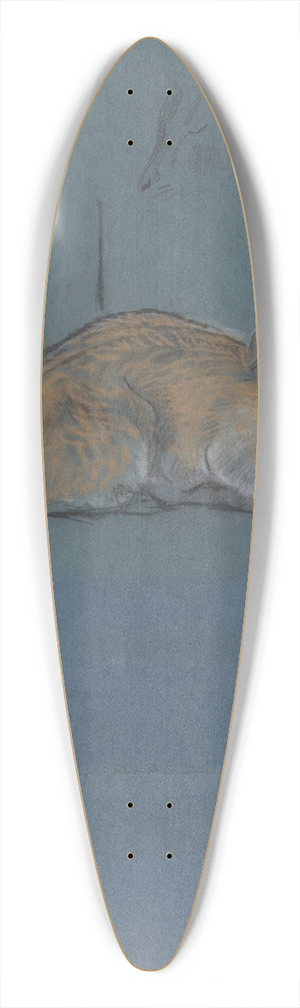 John Macallan Swan - Studies of a Kid or Fawn 39.3 inch art pintail longboard deck