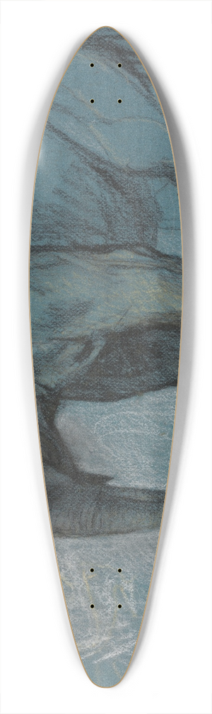 John Macallan Swan - Study of an Elephant 39.3 inch art pintail longboard deck