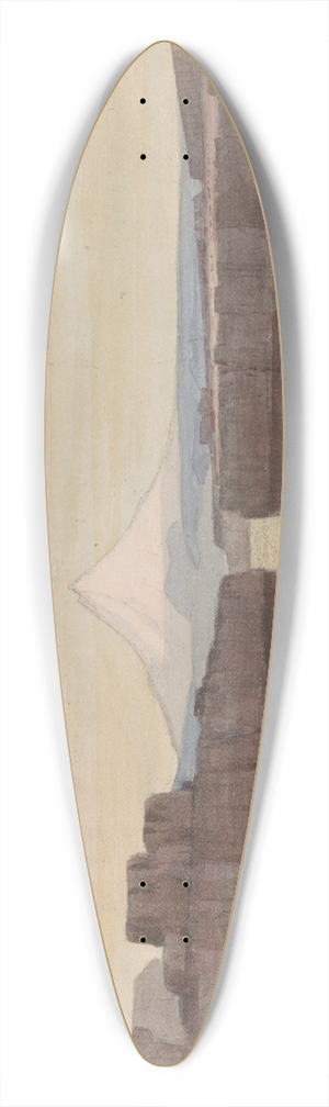 John Mix Stanley - Dalles of Mt. Columbia LookingWestward 39.3 inch art pintail longboard deck