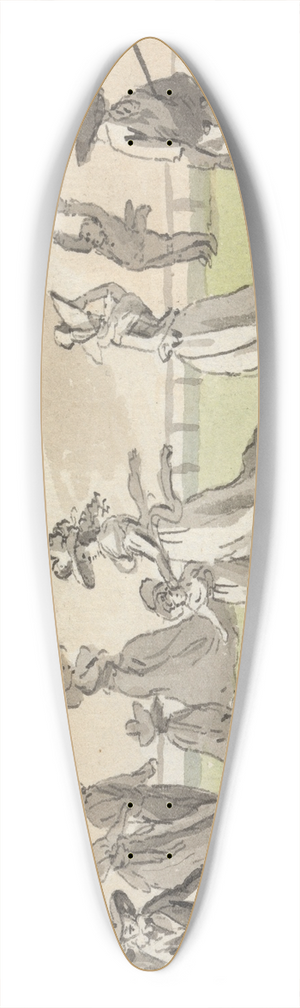 John Nixon - The Steine, Brighton 39.3 inch art pintail longboard deck