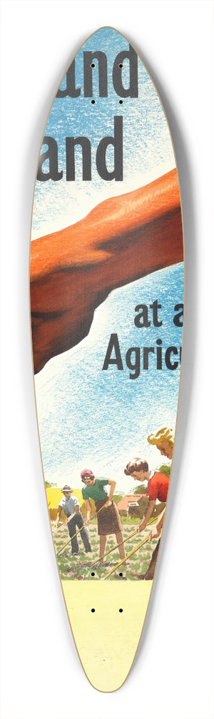 John Nunney - Lend a hand on the land at a Volunteer Agricultural Camp 39.3 inch art pintail longboard deck