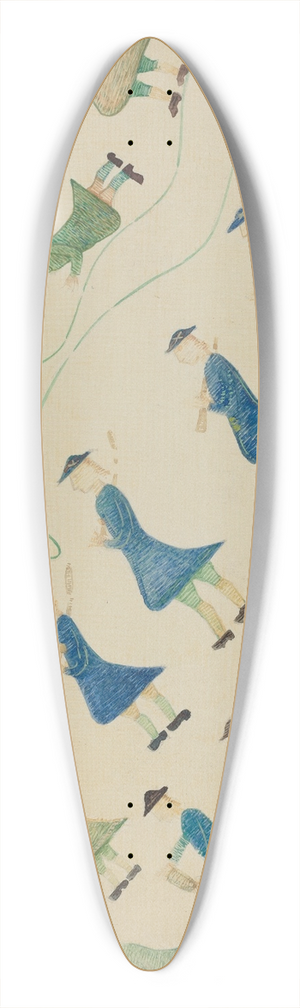 John Oster - Crewel Embroidery 39.3 inch art pintail longboard deck