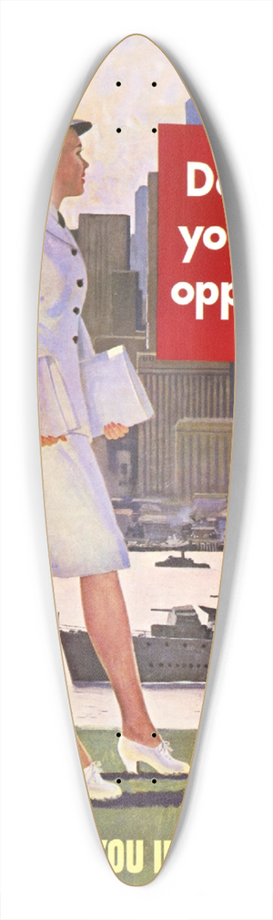 John Philip Falter - Dont miss your great opportunityThe Navy needs you in the WAVES 39.3 inch art pintail longboard deck
