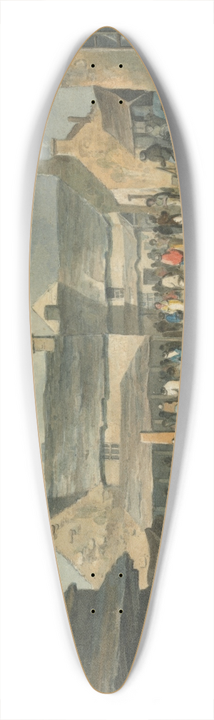 John Preston Neale - Welsh Fair 39.3 inch art pintail longboard deck