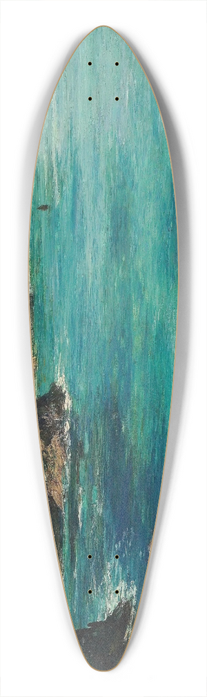 John Robertson Reid - The Fishermans Family 39.3 inch art pintail longboard deck