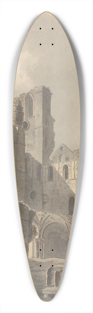 John Roe of Warwick - Kelso Monastery, Scotland 39.3 inch art pintail longboard deck