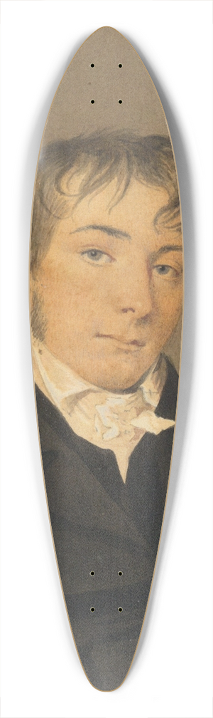 John Rubens Smith - Portrait of UnknownMan 39.3 inch art pintail longboard deck