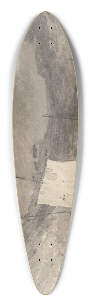 John Sell Cotman - Cader Idris from the Mawddach Estuary above Barmouth 39.3 inch art pintail longboard deck