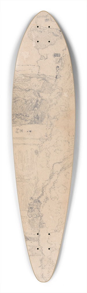 John Sell Cotman - Framlingham Castle, Suffolk 39.3 inch art pintail longboard deck