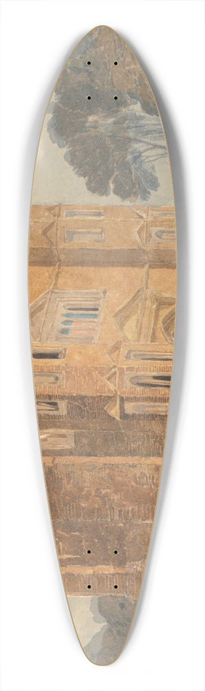 John Sell Cotman - Gate-way, Saint Marys Wiggenhall, Norfolk 39.3 inch art pintail longboard deck